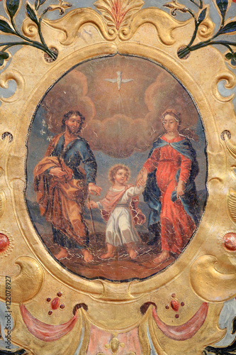 Vie de Jésus. La Sainte Famille. Eglise Saint-Nicolas de Véroce..