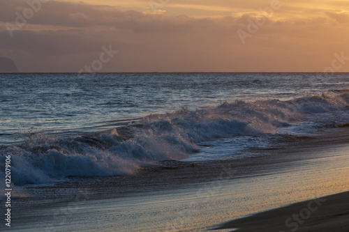 Ocean waves on the beach