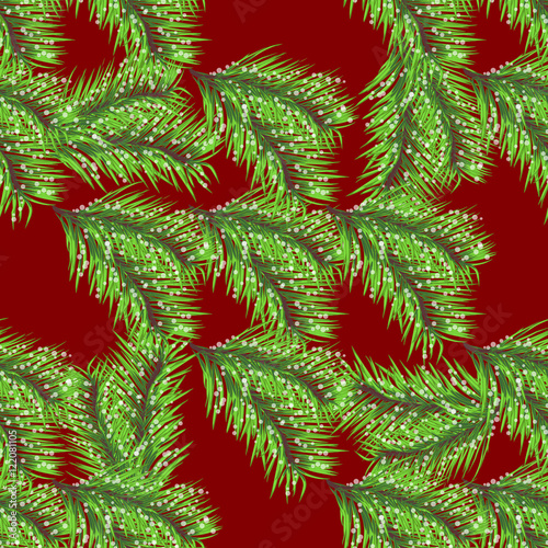 Christmas tree seamless pattern