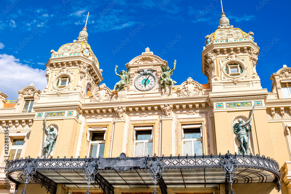 Facade of Casino building in Monte Carlo in Monaco