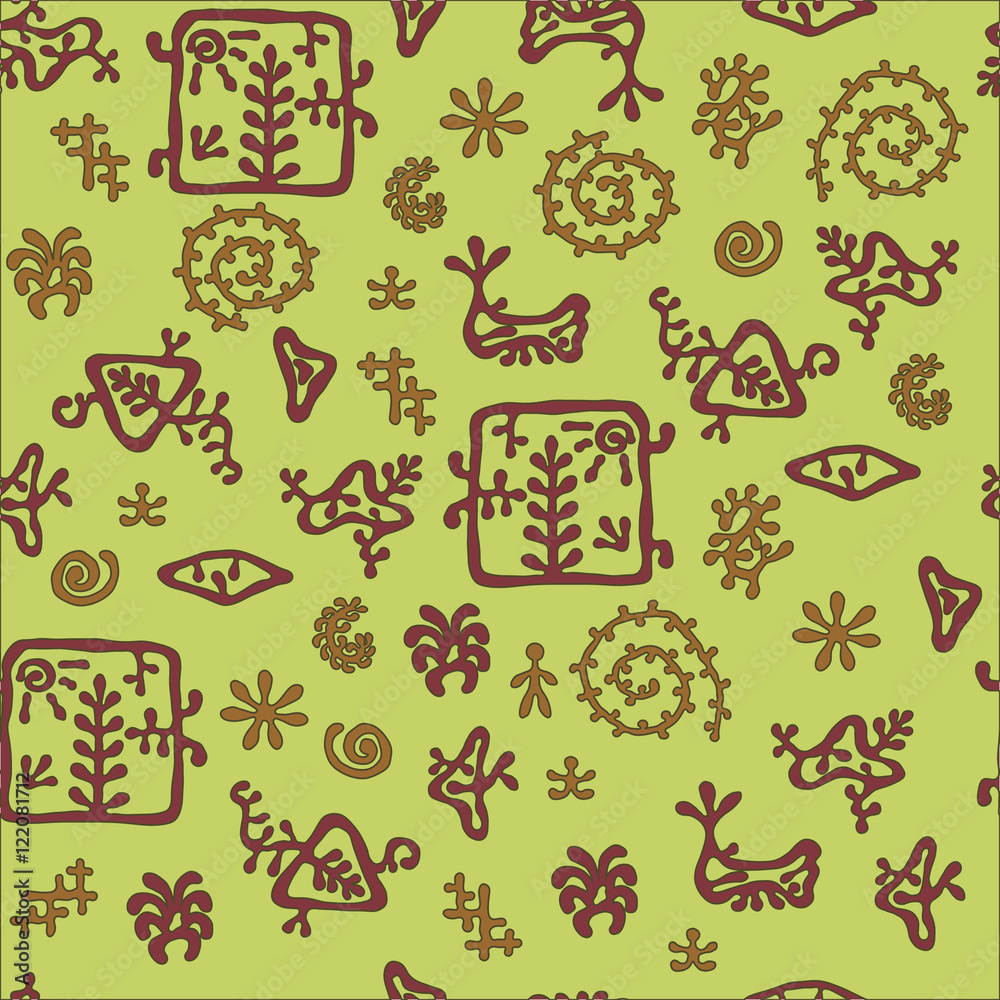 rock painting style pattern, autumn colors, seamless texture for textile, background, wallpaper and wrapping paper rock painting style pattern, autumn colors, seamless texture for textile, background, wallpaper and wrapping paper