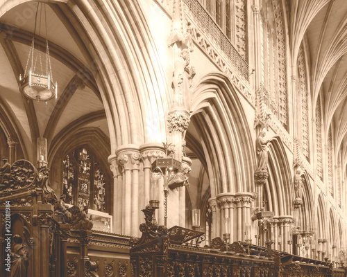 Arches above Choir in Lichfield Cathedral HDR