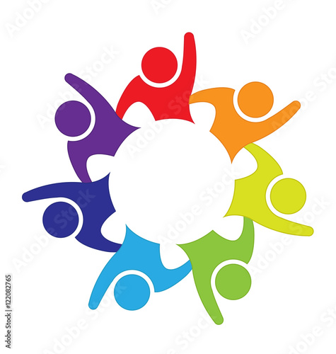 Logo happy teamwork business people