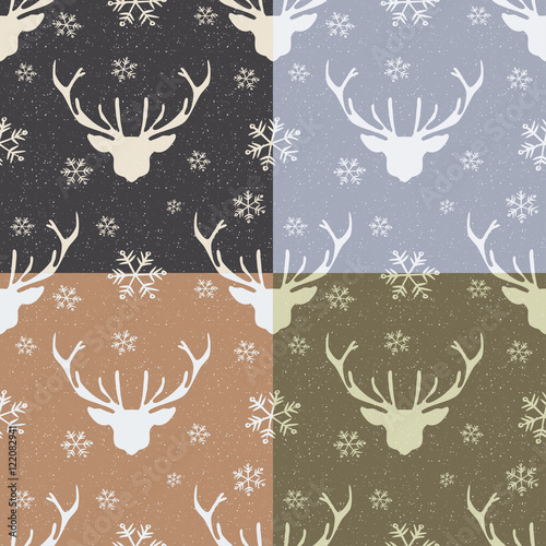 vintage pattern with deer
