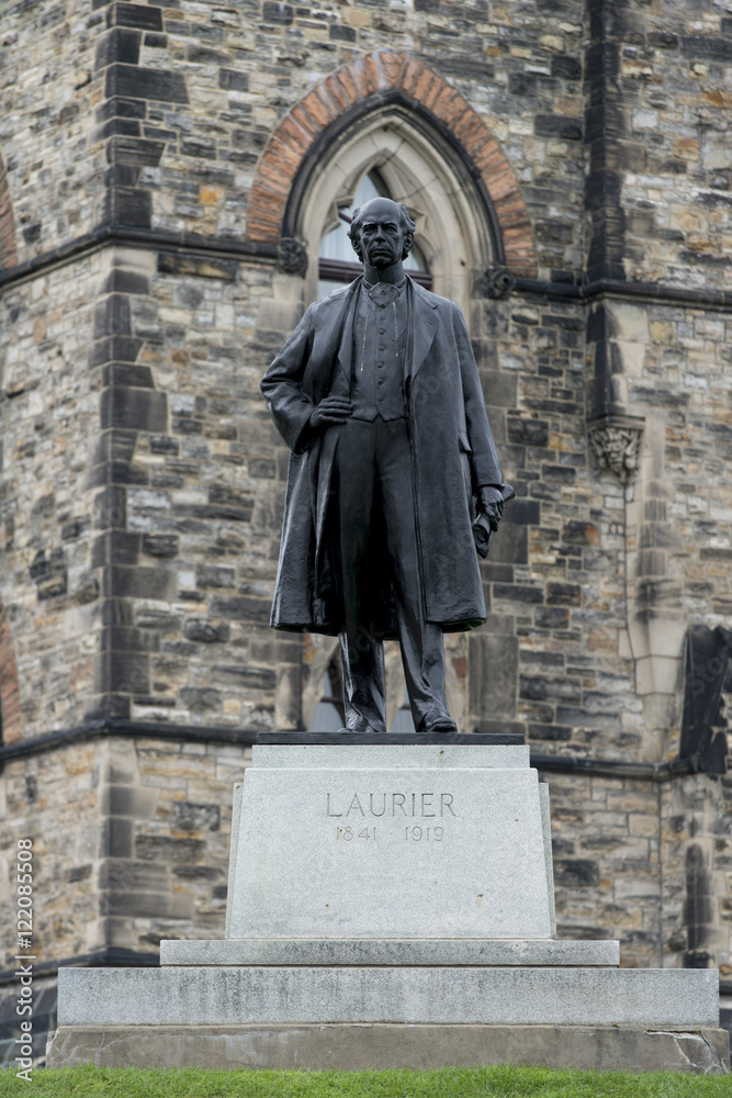 Statue of Prime Minster Sir Wilfred Laurier Parliament Hill, Ottawa, Ontario, Canada