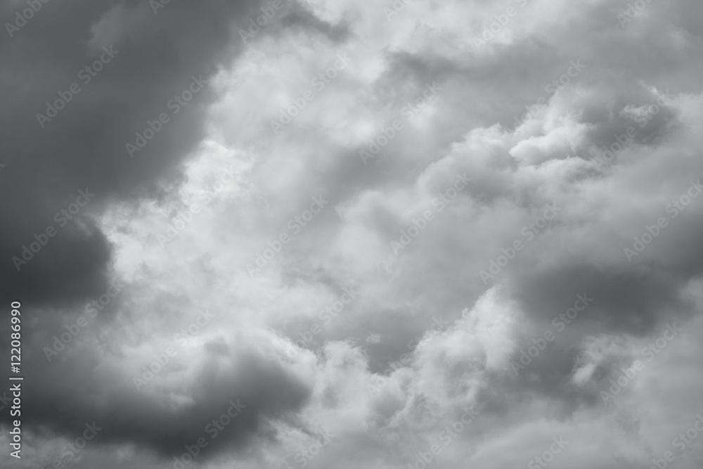 Obraz premium Gray clouds, storm.
