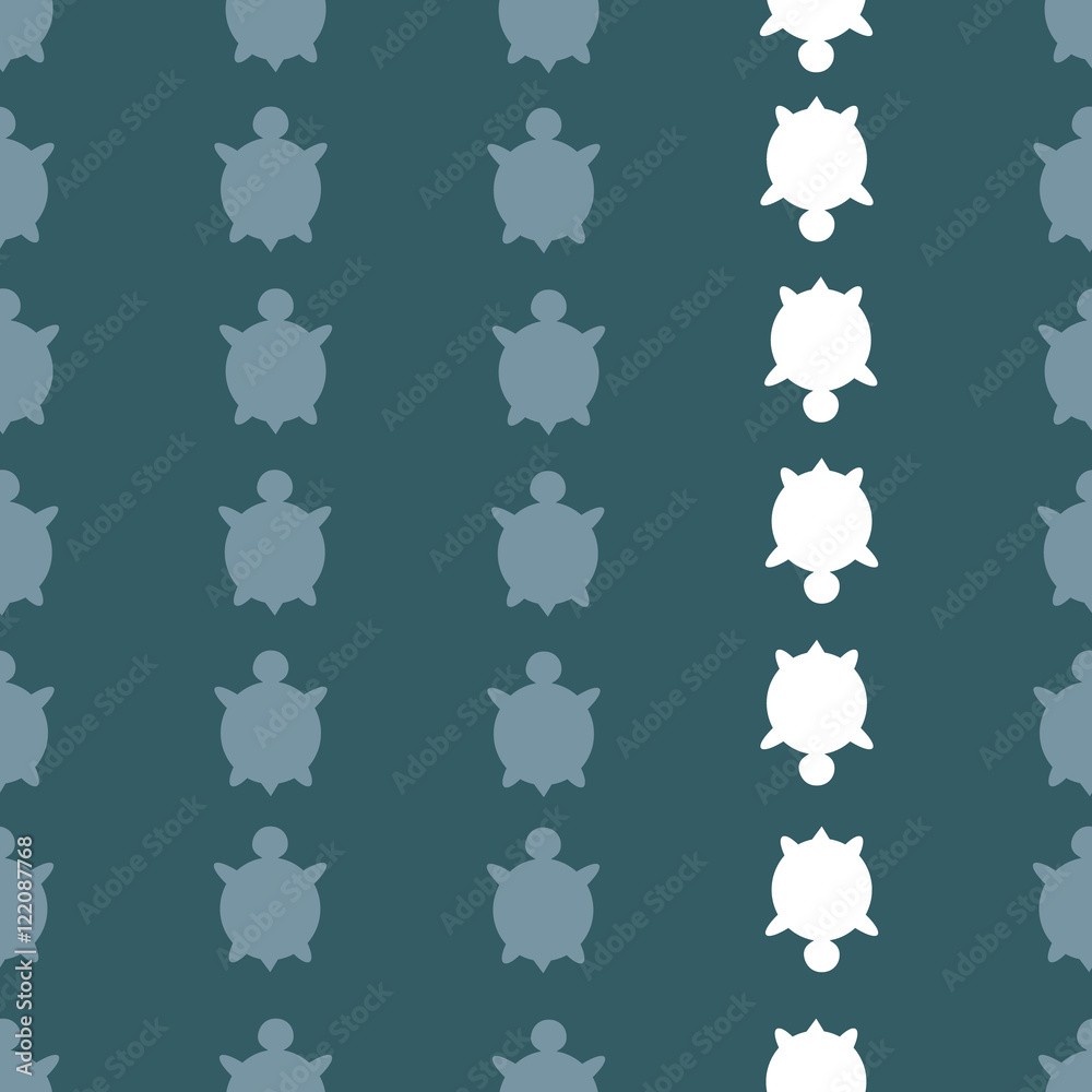 Vector seamless turtle pattern