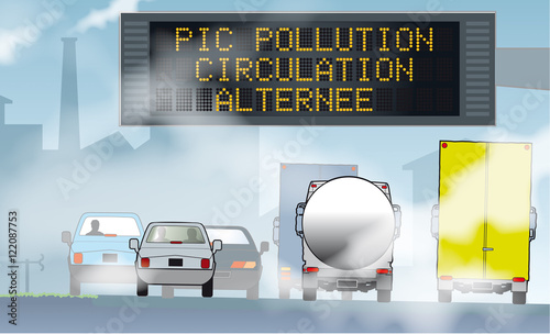 Scènes autoroutières -  Pollution et circulation alternée 1