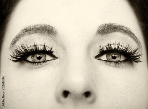 Beautiful insightful look vintage  woman's eyes