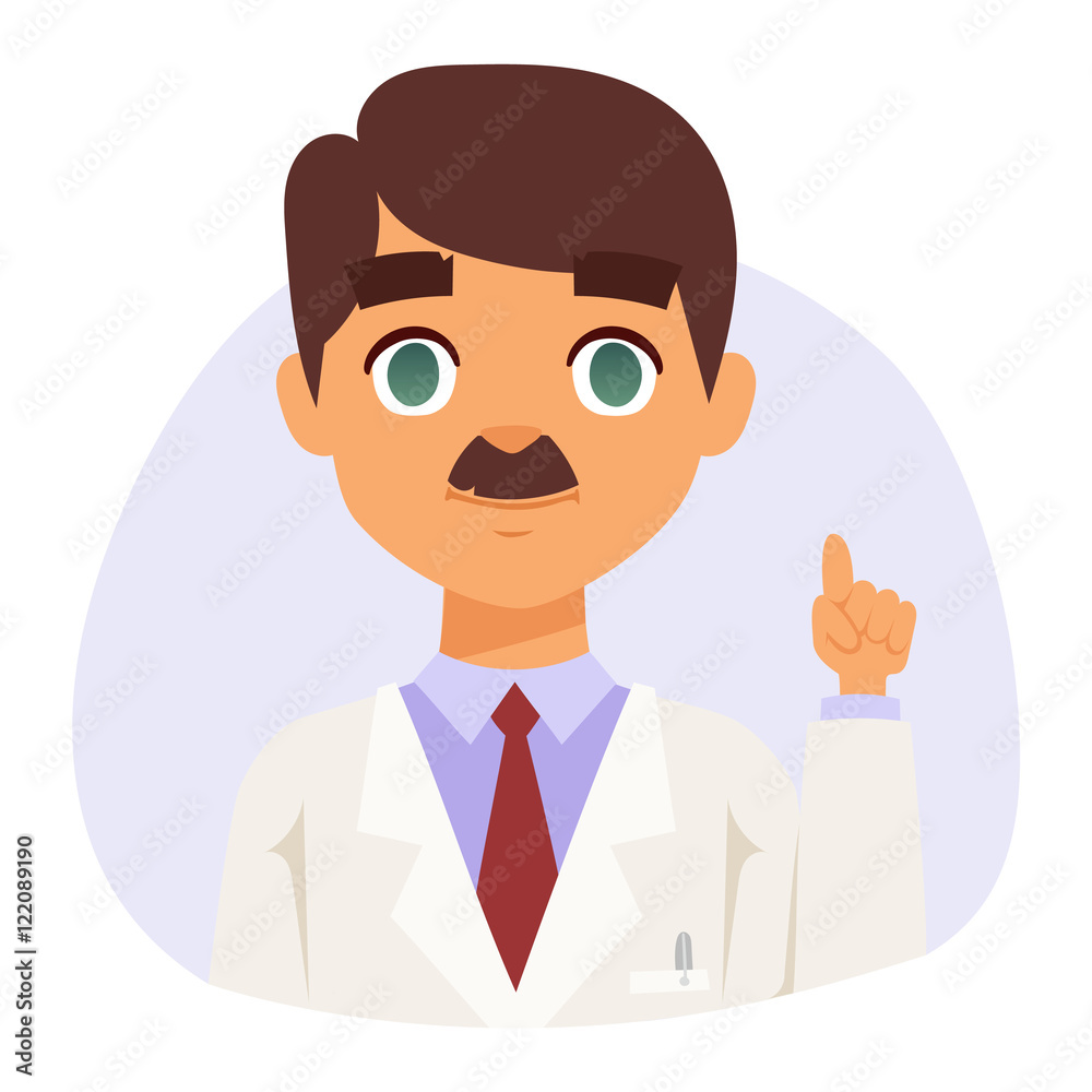 Doctor spetialist avatar face vector Doctor spetialist avatar face vector