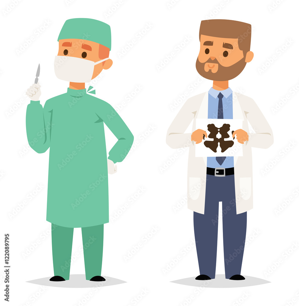 Doctor character vector isolated