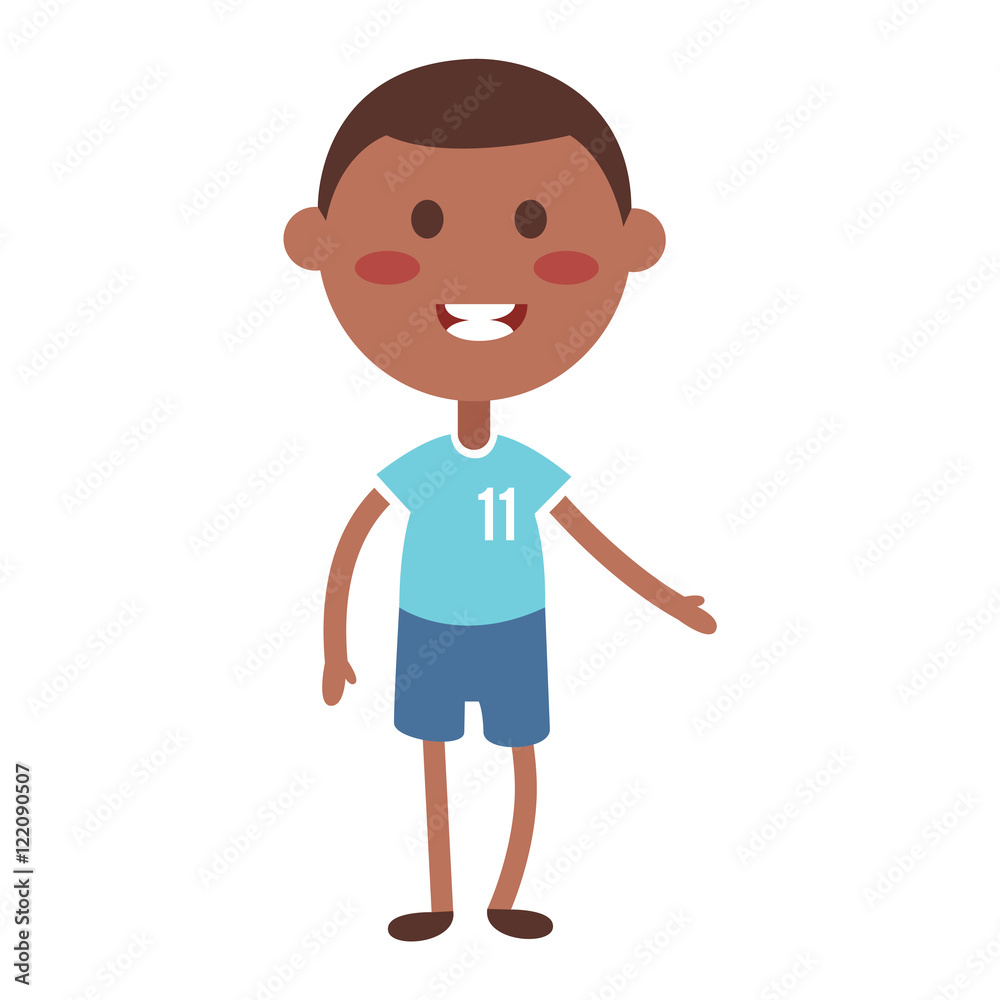 Cute boy vector illustration.