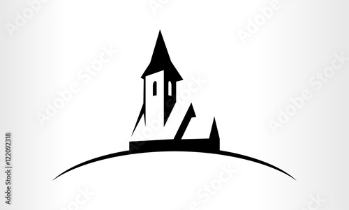 Vector logo Illustration of a Church