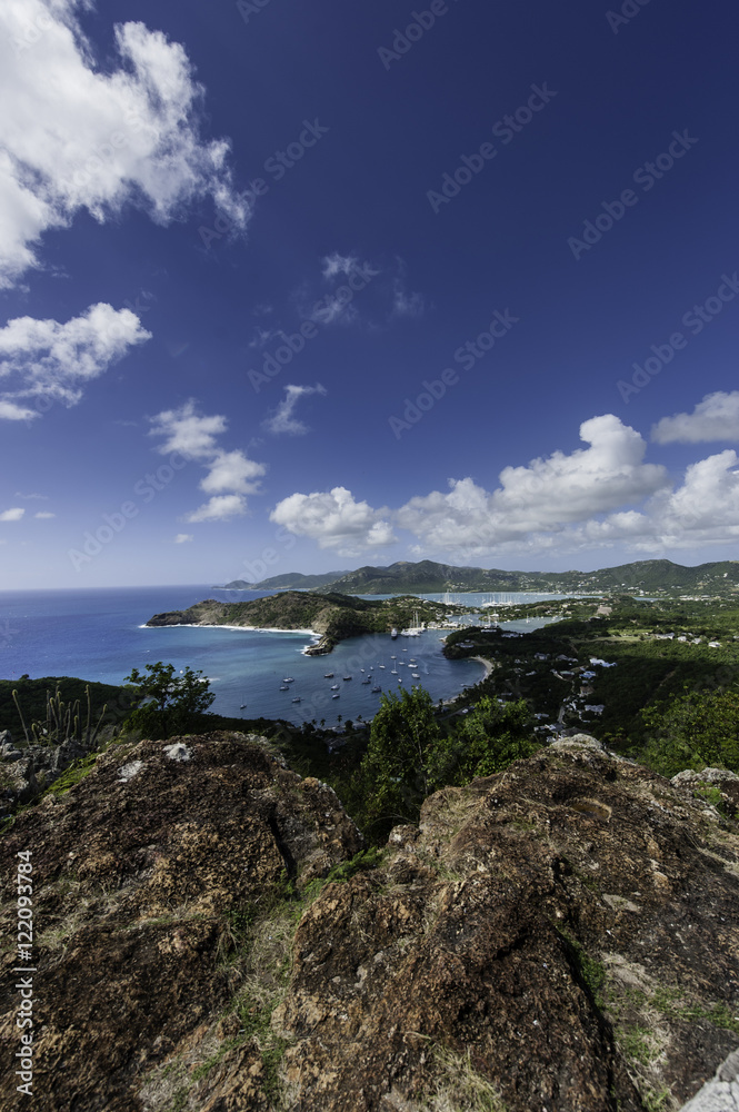 Obraz premium English Harbour Antigua & Barbuda from Shirley Heights