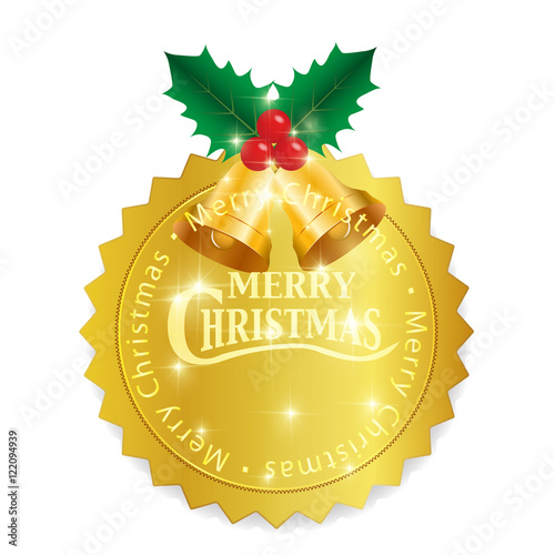 クリスマス　ヒイラギ　メダル　アイコン