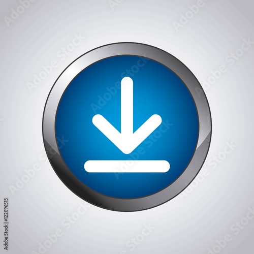 arrow download file icon vector illustration design