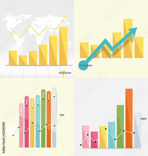 Modern design graph. Business graph to success, can use for busi