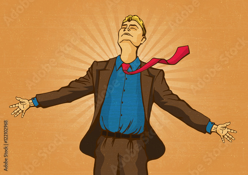Business concept of successful businessman. Finance wealth profit