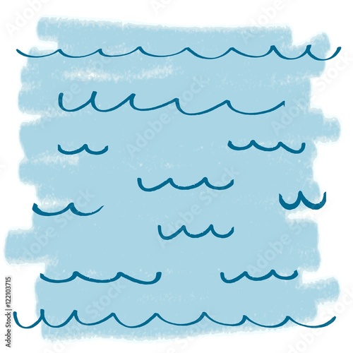 Wasser Meer Ozean See Ausschnitt  - Element  - Hintergrund - blau - freigestellt - veschwommen - Illustration