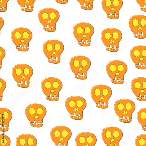 Fototapeta Naklejka Na Ścianę i Meble -  Seamless Skull Pattern. cute pattern