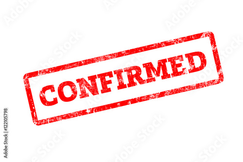 Confirmed red rubber stamp.