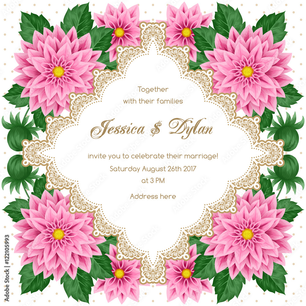 Floral wedding invitation Floral wedding invitation