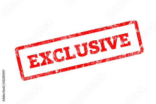 Exclusive red rubber stamp