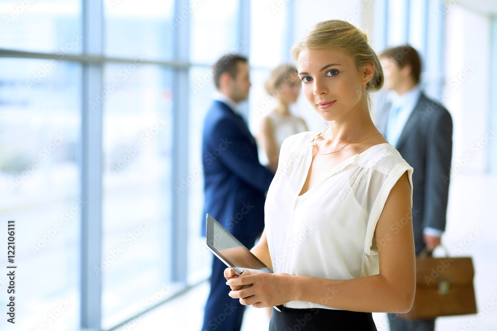 Blonde businesswoman looking at camera Blonde businesswoman looking at camera