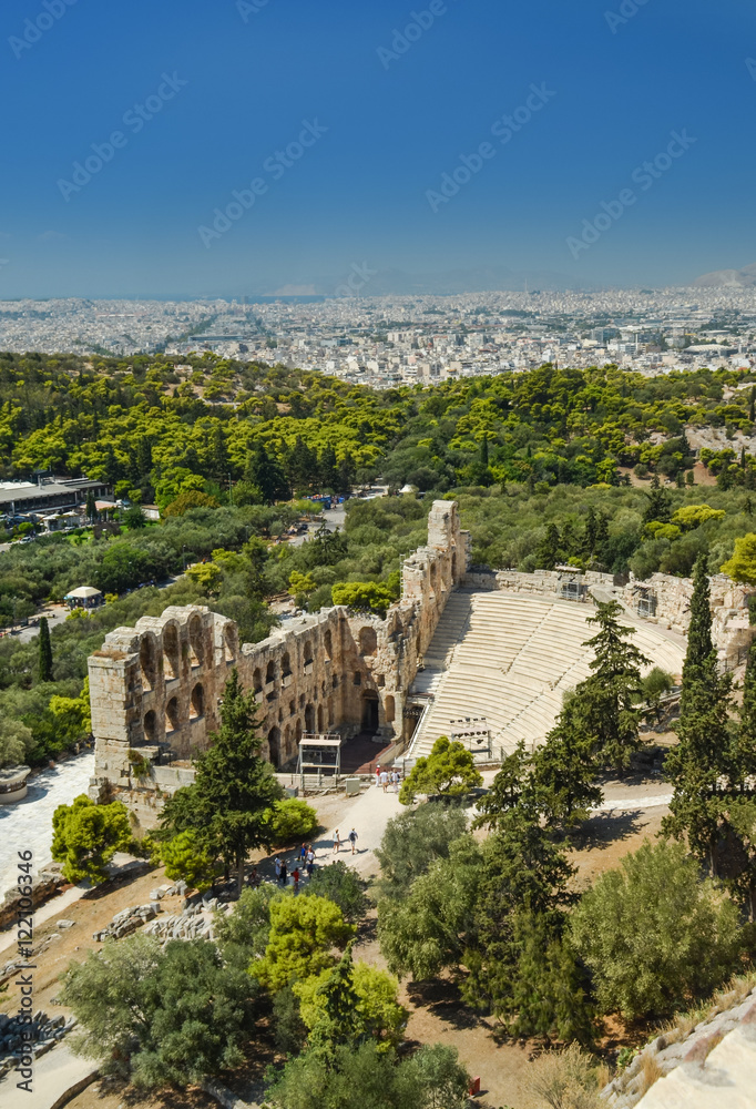 Herodeion theater in Athens acropolis, Greece