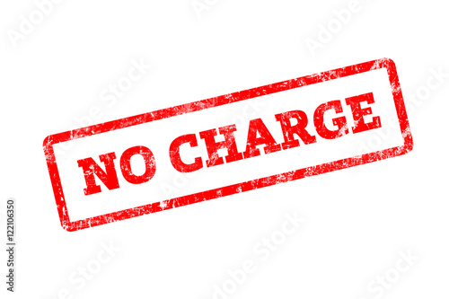 No Charge red rubber stamp