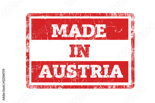 Made in Austria, Flag Stamp.