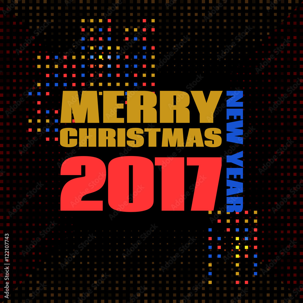 Fototapeta premium numbers 2017 Memphis style