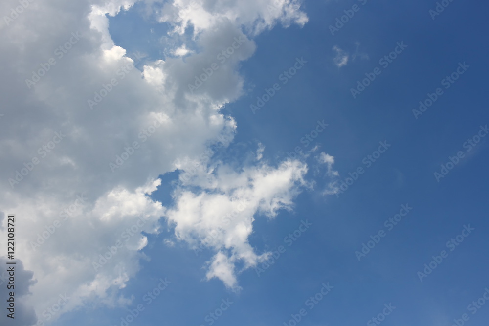 blue sky with clouds. blue sky and  motion raincloud   on clouds