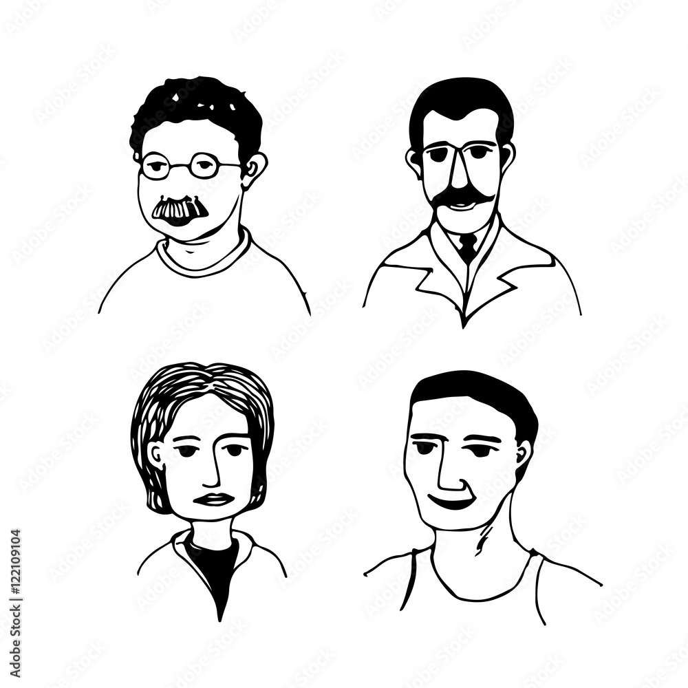 Hand drawn People men illustration design Hand drawn People men illustration design