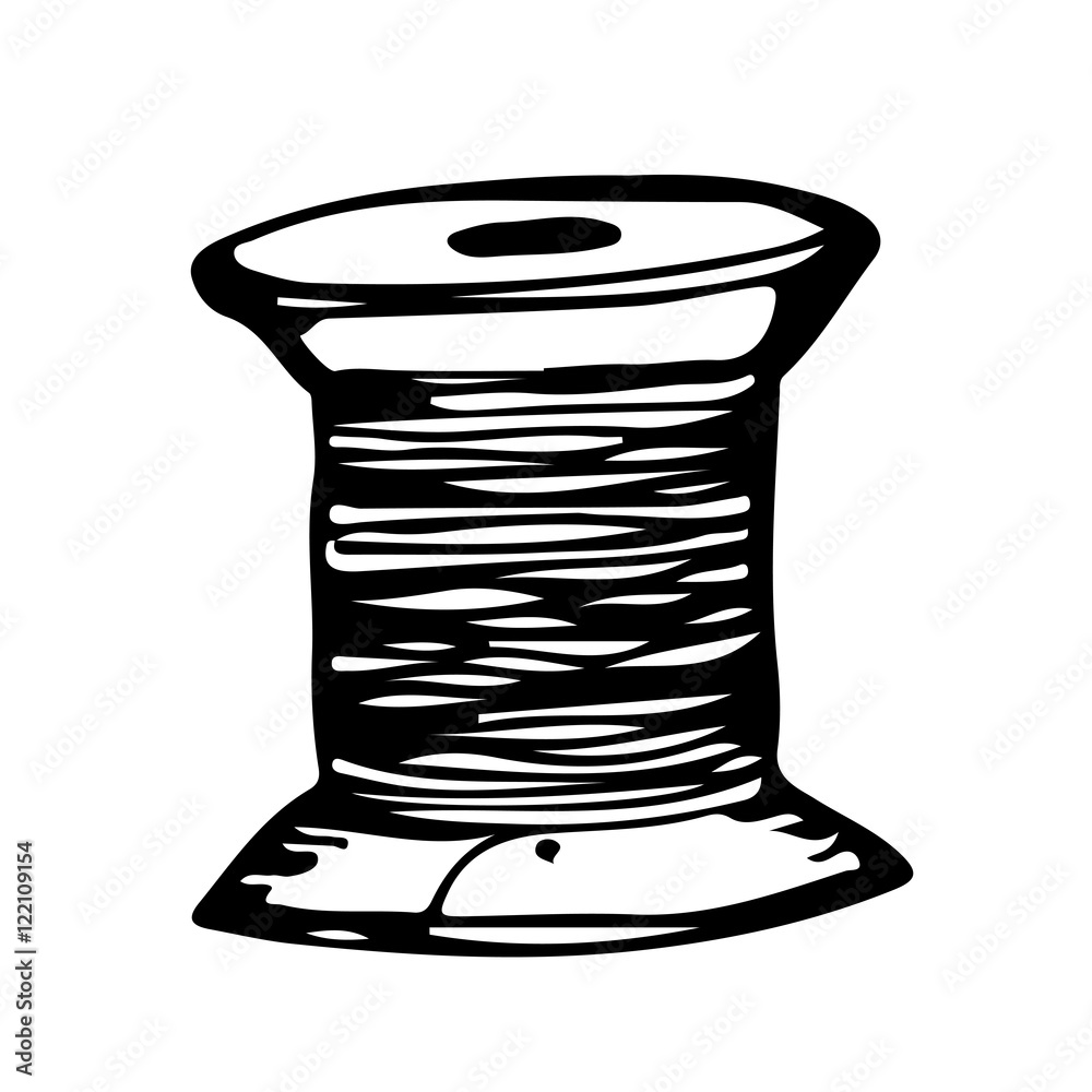 reel of cotton hand draw doodle illustration design reel of cotton hand draw doodle illustration design
