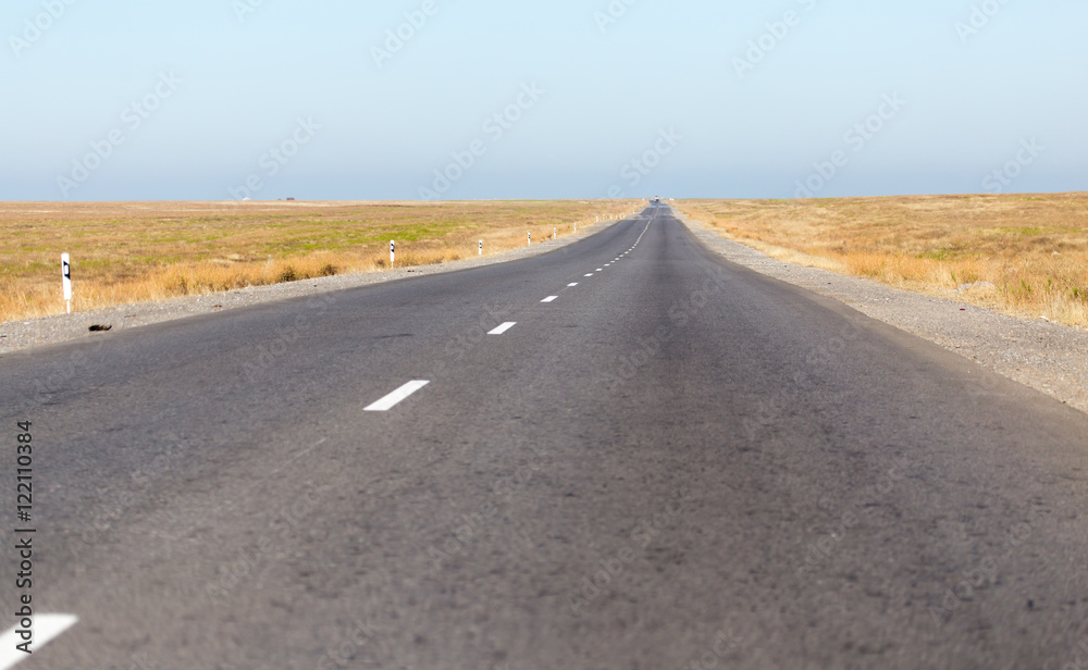 asphalt road in nature