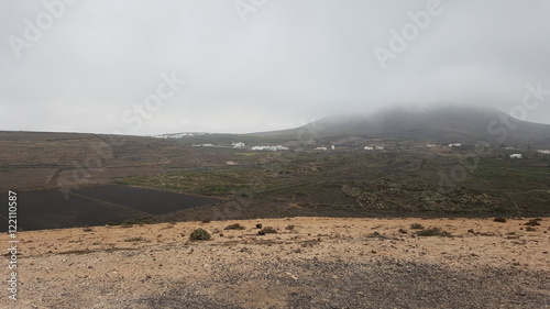 Beautiful panorama overvie over the Canary Island of Lanzarote