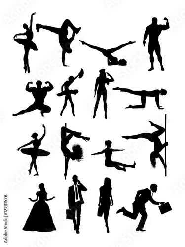 people activity silhouette 
