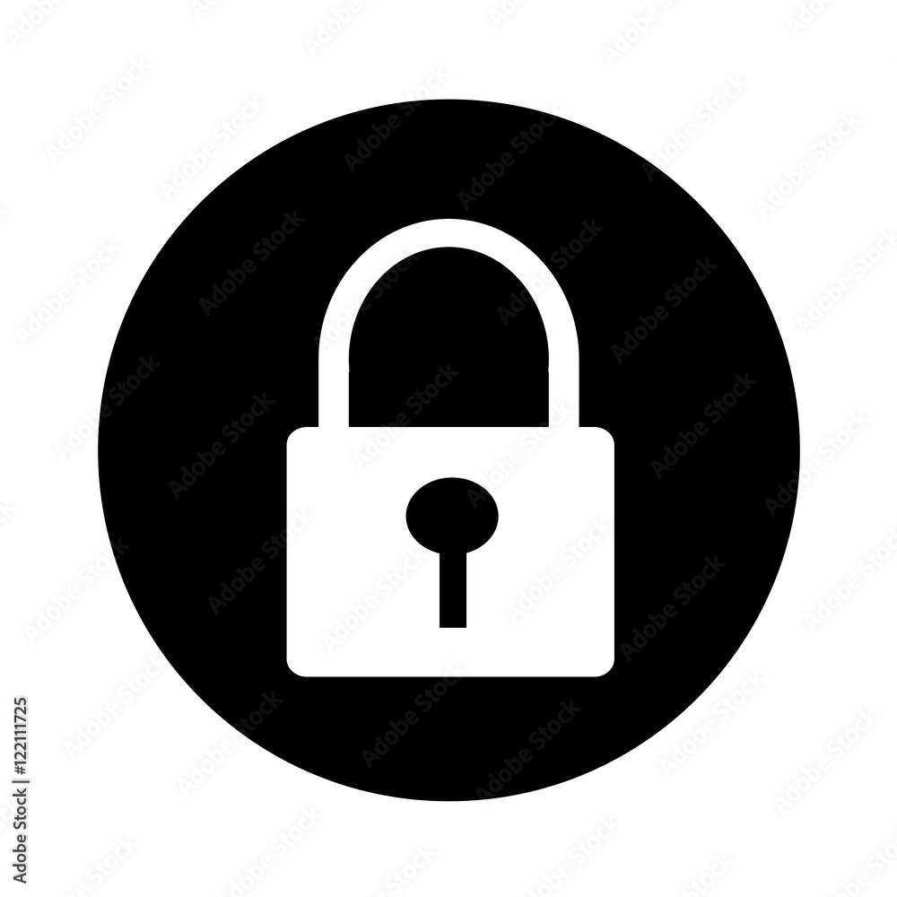 Lock Icon illustration design