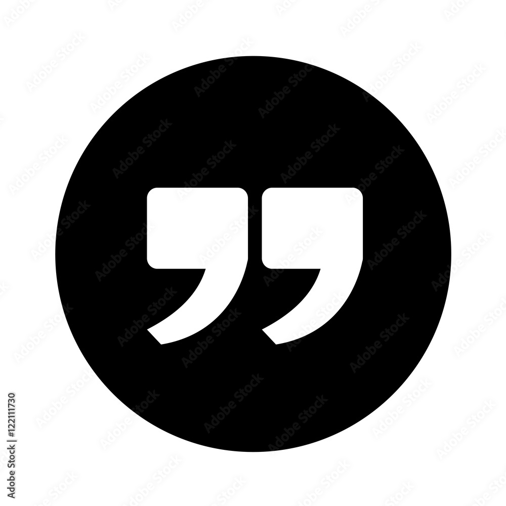 Quotation mark icon illustration design Quotation mark icon illustration design