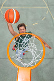 Performance of a white basketball player in the field of road