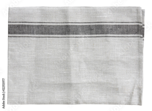 top view blank gray handkerchief (napkin), plate mat (napery), d