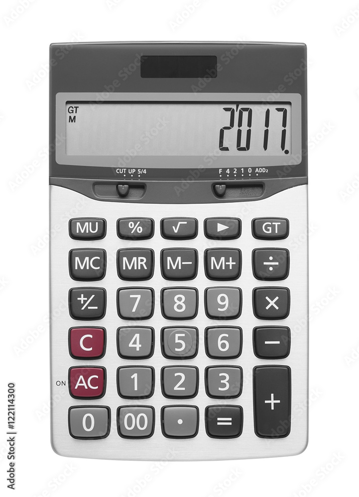 Happy New Year 2017 on Calculator and Top View, included clippin Happy New Year 2017 on Calculator and Top View, included clippin