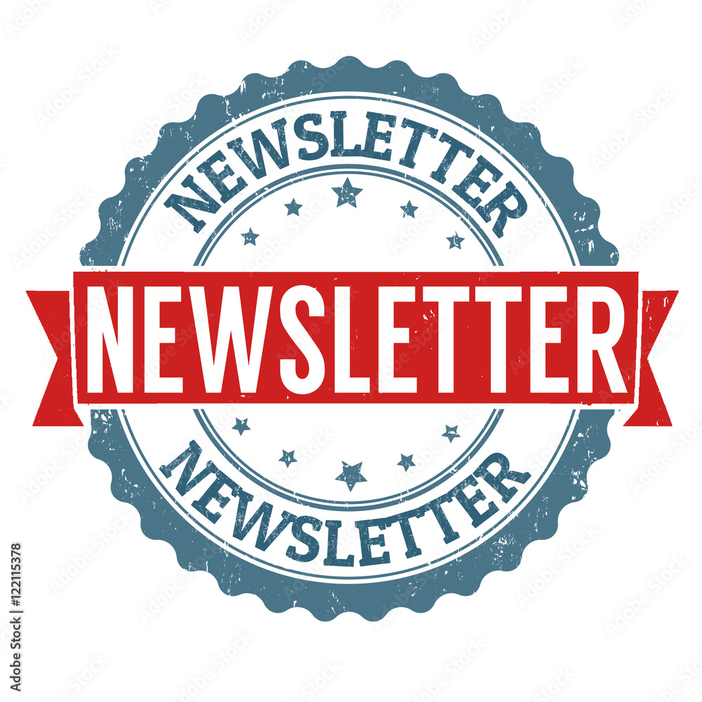 Newsletter grunge rubber stamp