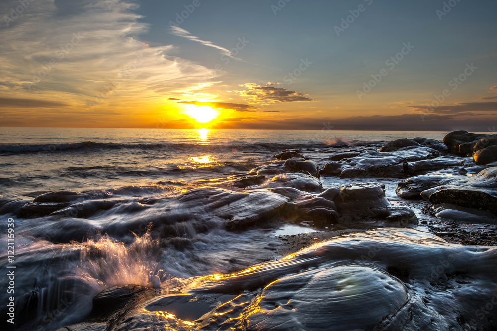 Obraz premium coucher de soleil à Audresselles
