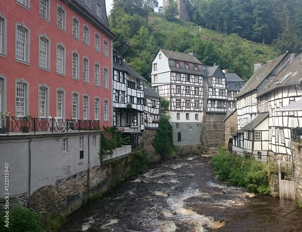 River in resort town of Monschau, located in the district Aachen, North Rhine-Westphalia, Germany River in resort town of Monschau, located in the district Aachen, North Rhine-Westphalia, Germany