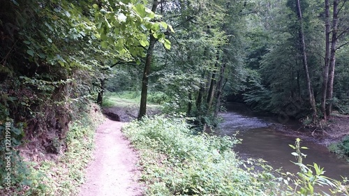 A path to Eltz Castle along the Elzbach river photo