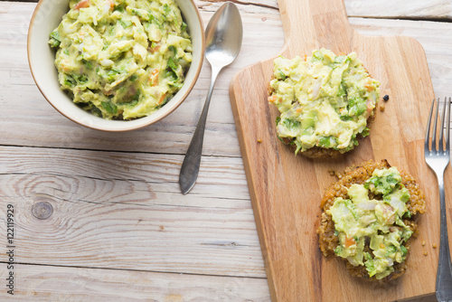 Quinoa with guacamole