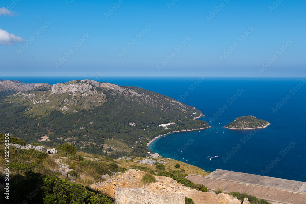 View on the Balerian sea from mountain