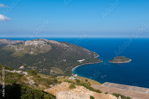 View on the Balerian sea from mountain